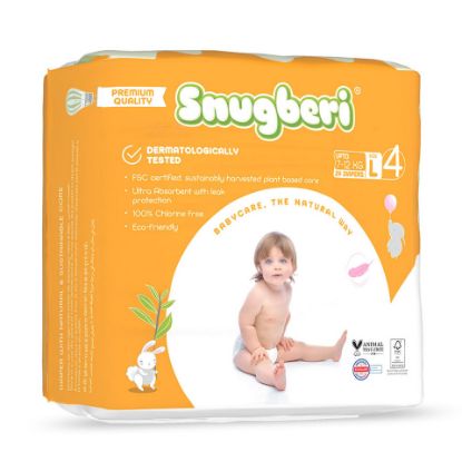 Picture of Snugberi Baby Diaper Size 4, Large 7-12kg 24pcs