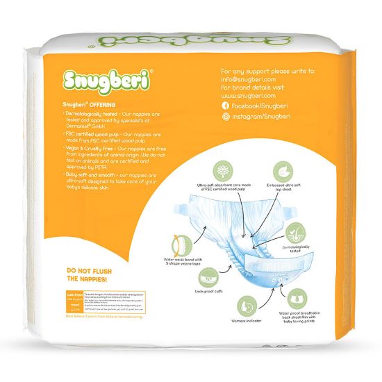 Picture of Snugberi Baby Diaper Size 4, Large 7-12kg 24pcs