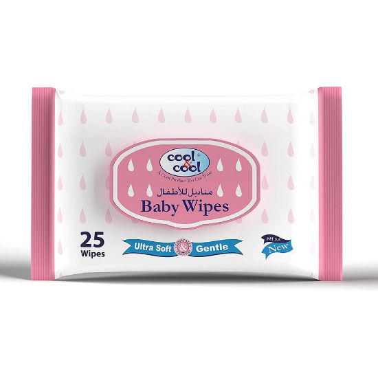 Picture of Cool & Cool Ultra Soft Baby Wipes 25 pcs