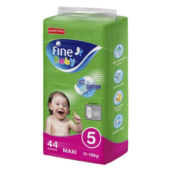 Picture of Fine Baby Diapers Size 5 Maxi 11-18kg 44pcs