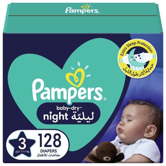 Picture of Pampers Baby-Dry Night Diapers Size 3 7-11kg 128pcs