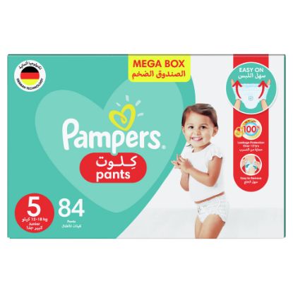 Picture of Pampers Baby-Dry Pants Diapers Size 5, 12-18kg With Stretchy Sides for Better Fit 84pcs