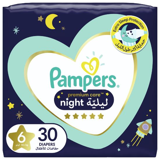 Picture of Pampers Premium Care Night Diapers Size 6, 14+kg 30pcs