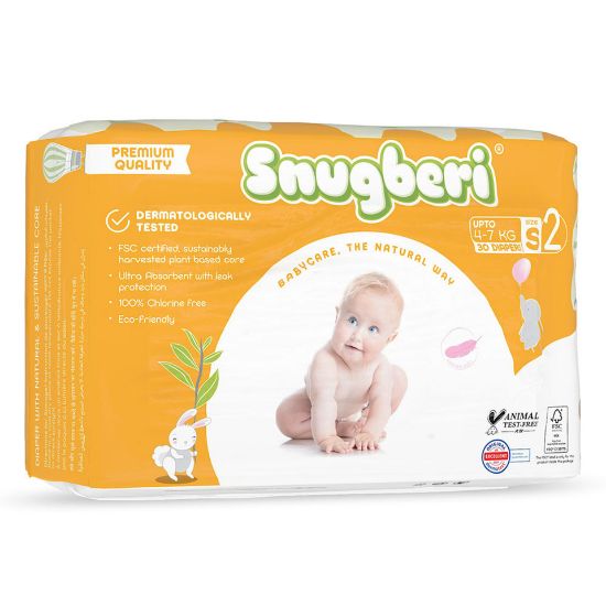 Picture of Snugberi Baby Diaper Size 2, Small 4-7kg 30pcs