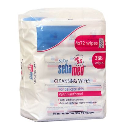 Picture of Sebamed Baby Cleansing Wipes 4 x 72pcs