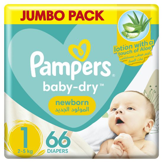 Picture of Pampers Baby-Dry Diapers Size 1, Newborn 2-5kg 66pcs