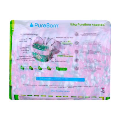 Picture of Pure Born Organic Baby Diaper Size 5 11-18kg 22pcs