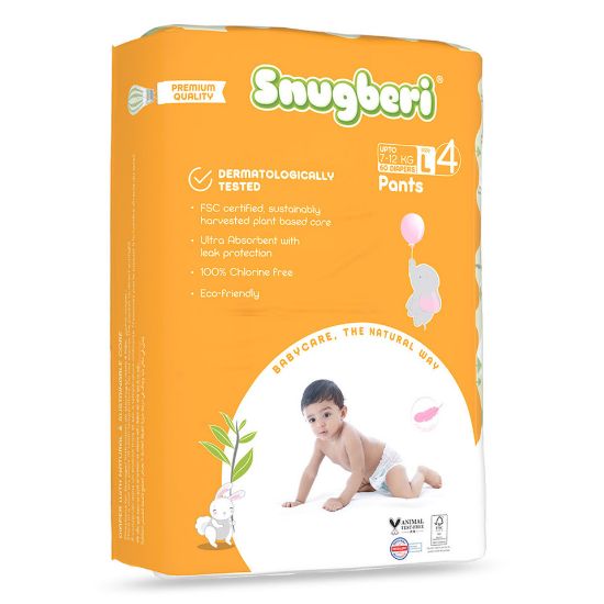 Picture of Snugberi Baby Diaper Pants Size 4, Large 7-12kg 60pcs