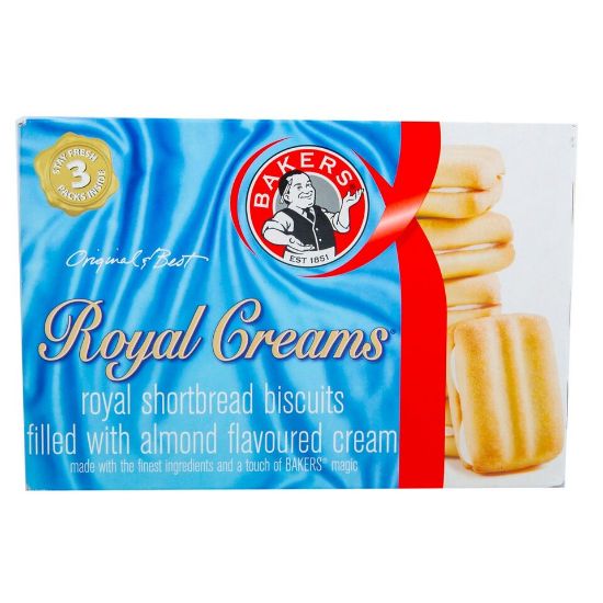 Picture of Bakers Royal Creams Shortbread Biscuits Filled With Almond Flavoured Cream 280g