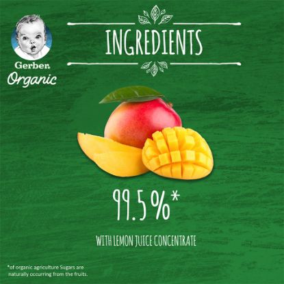 Picture of Gerber Organic Mango Baby Food From 6 Months 90 g