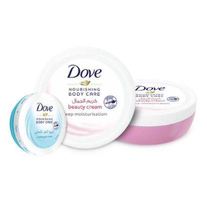 Picture of Dove Nourishing Beauty Cream 2 x 150ml + Cooling Gel Cream 75ml