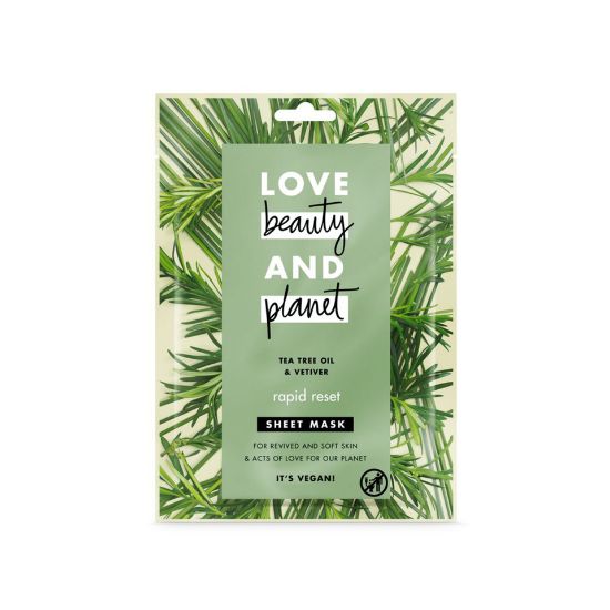 Picture of Love Beauty and Planet Sheet Mask Rapid Reset Tea Tree Oil & Vetiver 1pc