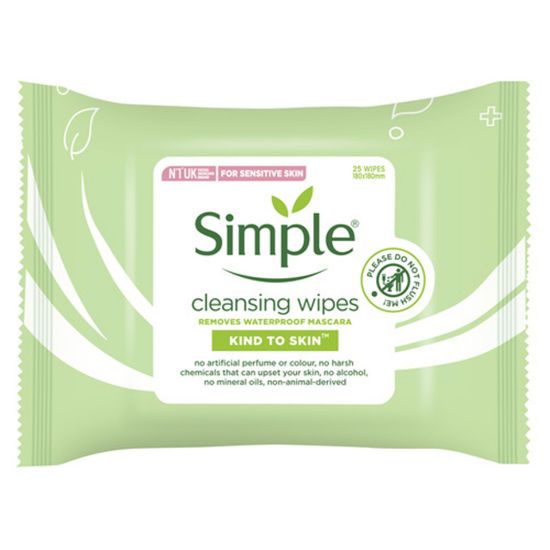 Picture of Simple Kind To Skin Cleansing Facial Wipes 25pcs