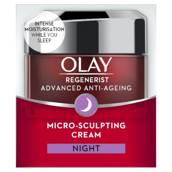 Picture of Olay Night Cream: Regenerist Micro-Sculpting Mini Moisturiser Cream 15ml