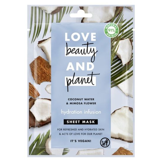 Picture of Love Beauty and Planet Sheet Mask Hydration Infusion Coconut Water & Mimosa Flower 1pc