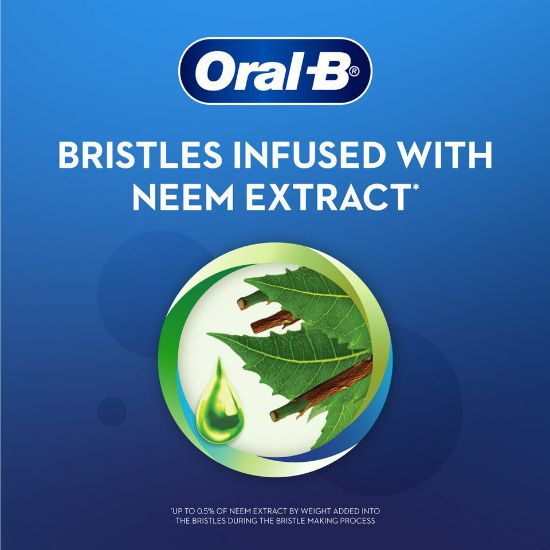 Picture of Oral-B Criss Cross Manual Toothbrush with Neem Extract Medium Assorted Color 4pcs