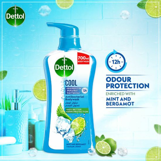 Picture of Dettol Cool Showergel & Bodywash Mint & Bergamot Fragrance 700ml