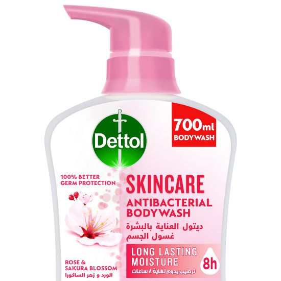 Picture of Dettol Skincare Showergel & Bodywash Rose & Sakura Blossom Fragrance 700ml