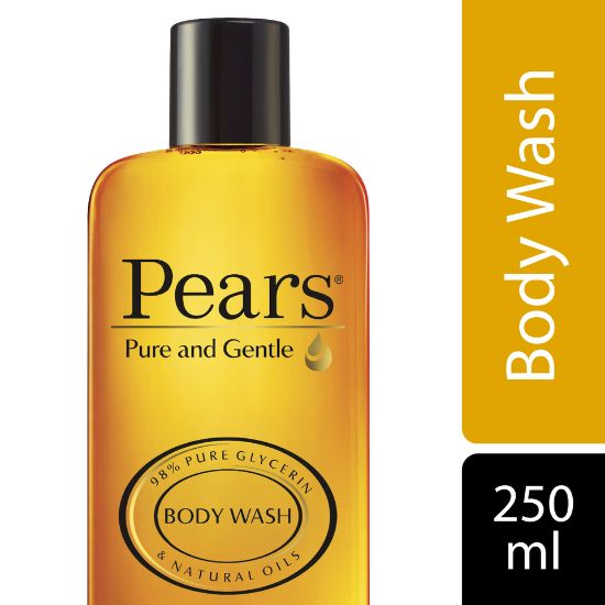 Picture of Pears Pure & Gentle Body Wash with Natural Oils 98% Pure Glycerin Dermatologically Tested Paraben Free 250ml