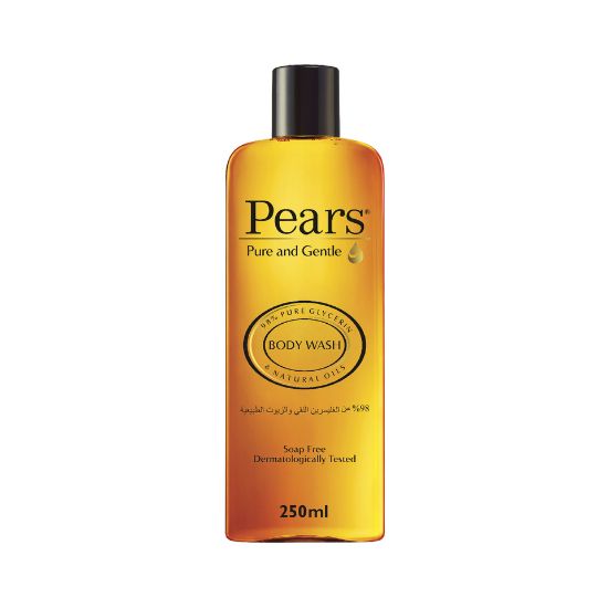 Picture of Pears Pure & Gentle Body Wash with Natural Oils 98% Pure Glycerin Dermatologically Tested Paraben Free 250ml