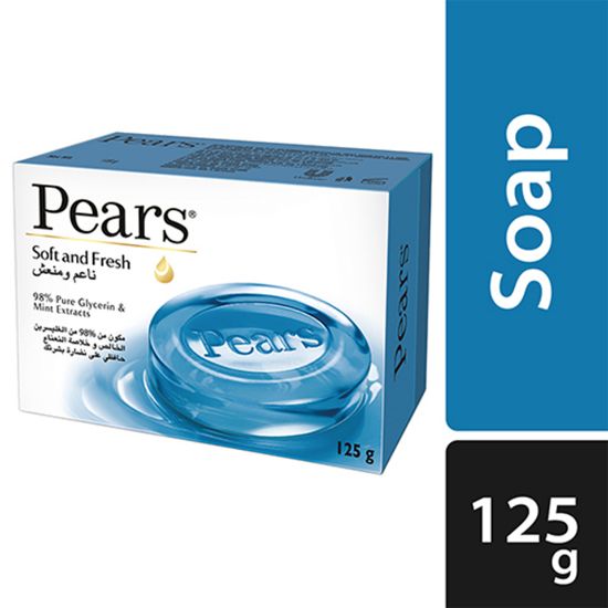 Picture of Pears Soft & Fresh Soap Bar with Mint Extracts 125g(N)