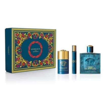 Picture of Versace Eros Eau de Toilette For Men, 100 m l+ 10 ml Spray + 75 ml Deodorant Stick Gift Set