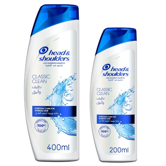 Picture of Head & Shoulders Classic Clean Anti-Dandruff Shampoo 400ml + 200ml