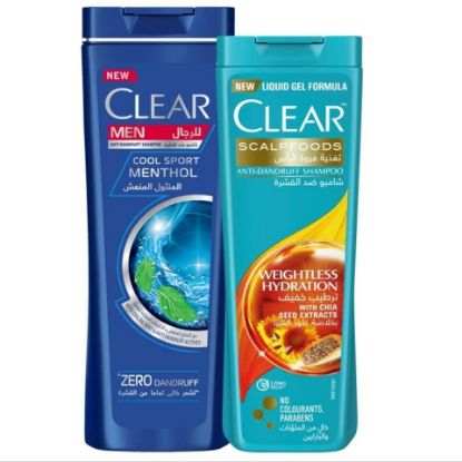 Picture of Clear Men Shampoo Cool Sport Menthol 400ml + Scalpfoods 350ml