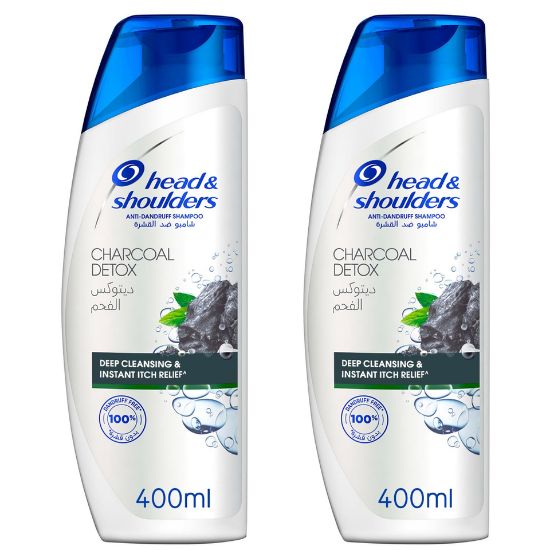 Picture of Head & Shoulders Charcoal Detox Anti-Dandruff Shampoo 2 x 400ml