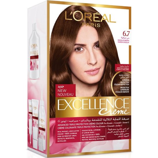 Picture of L'Oreal Paris Excellence Crème 6.7 Chocolate Brown 1pkt