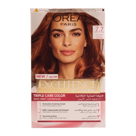 Picture of L'Oreal Paris Excellence Creme 7.7 Honey Brown 1 pkt