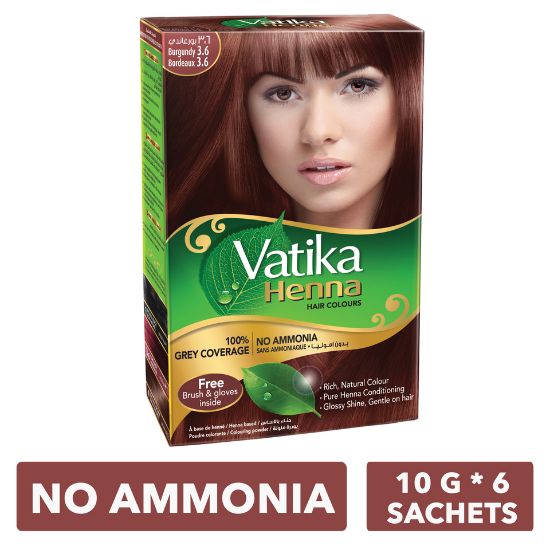 Picture of Vatika Henna Hair Color 3.6 Burgundy 60g