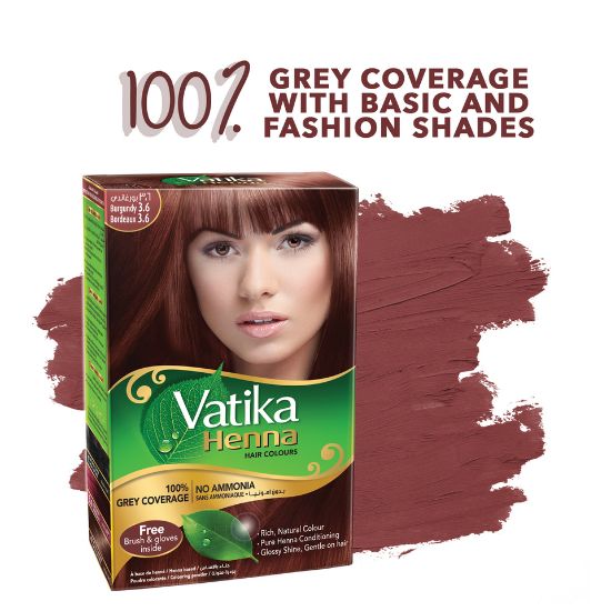 Picture of Vatika Henna Hair Color 3.6 Burgundy 60g