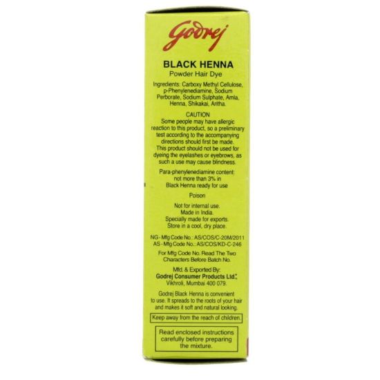 Picture of Godrej Black Henna Powder Hair Dye 15g