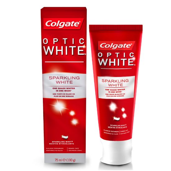 Picture of Colgate Fluoride Toothpaste Optic White Sparkling Mint 75ml