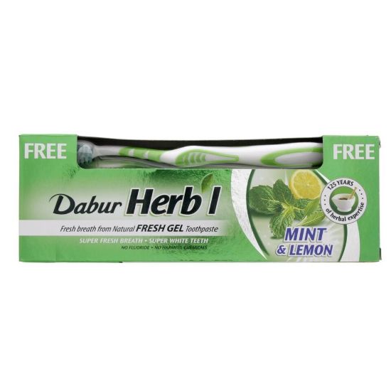 Picture of Dabur Herb'l Natural Toothpaste Mint & Lemon Fresh Gel 150g