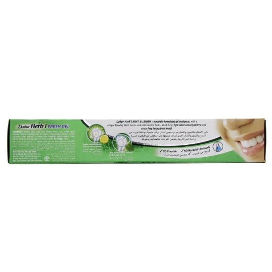 Picture of Dabur Herb'l Natural Toothpaste Mint & Lemon Fresh Gel 150g