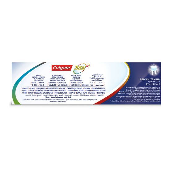 Picture of Colgate Fluoride Toothpaste Total Pro Whitening 75ml