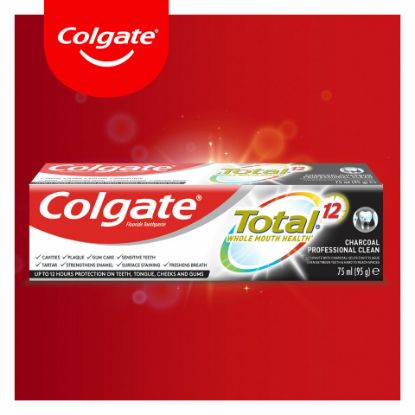 Picture of Colgate Total 12 Hour Protection Charcoal Deep Clean Toothpaste 75ml