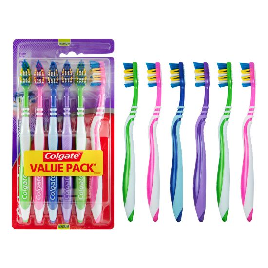 Picture of Colgate Toothbrush Zig Zag Medium Assorted 6pcs