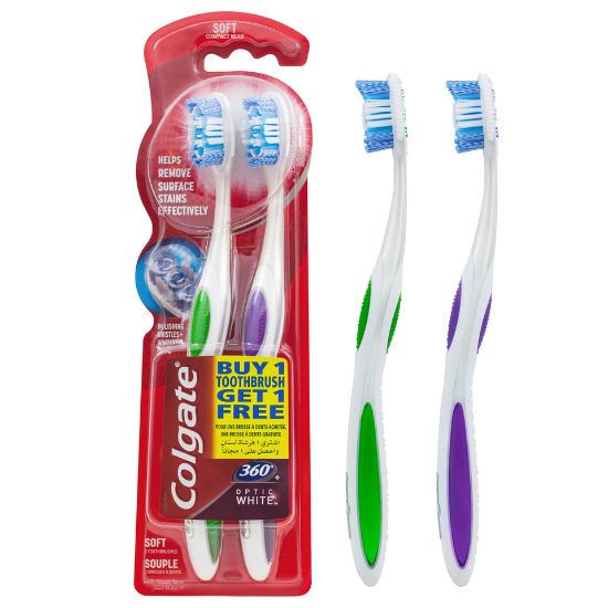 Picture of Colgate Optic White Toothbrush Soft Assorted 2 pcs