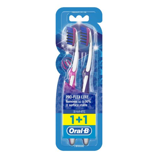 Picture of Oral B Proflex Luxe Medium Toothbrush 1 + 1 Assorted Colour