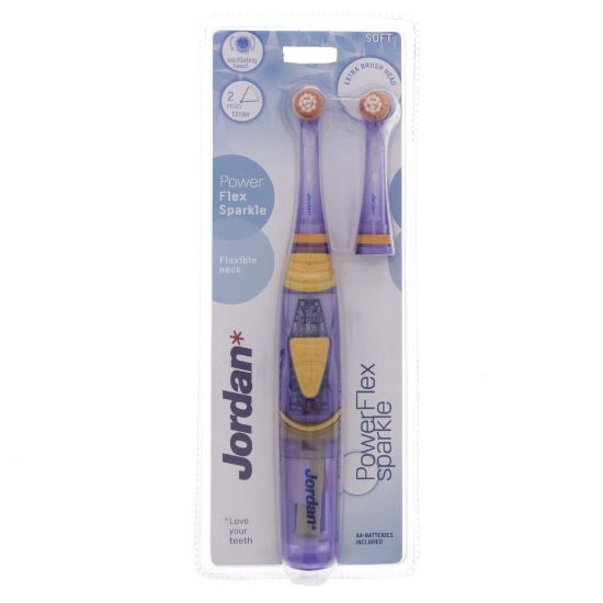 Picture of Jordan Powerflex Sparkle Battery Operated Toothbrush Soft Assorted Colours