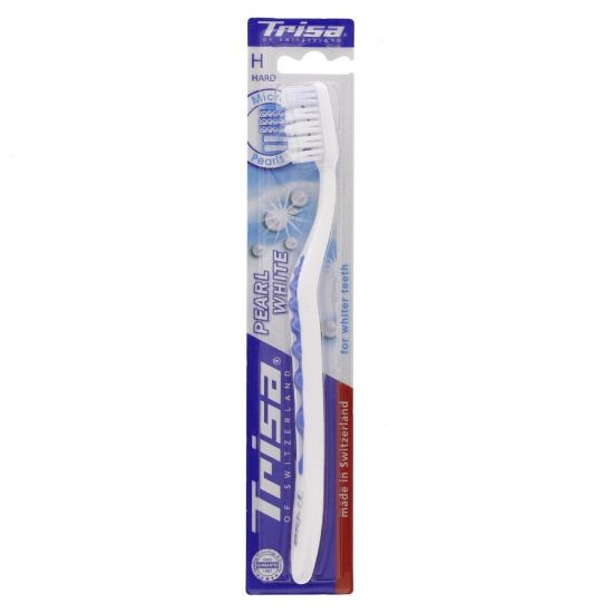 Picture of Trisa Tooth Brush Pearl White Hard 1pc Assorted Colours