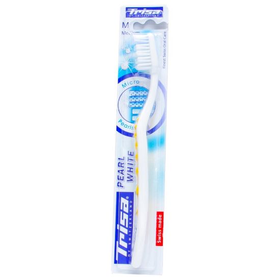 Picture of Trisa Pearl White Toothbrush Medium 1pc