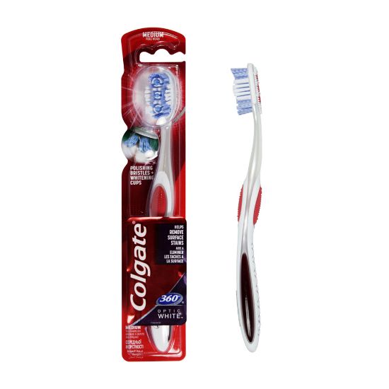 Picture of Colgate Toothbrush 360 Optic Whitening Medium Multi Colour 1pc