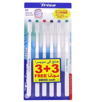 Picture of Trisa Fresh Tooth Brushes 6Pcs Assorted