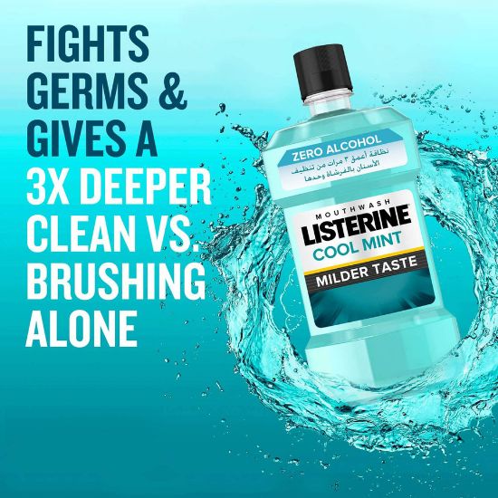 Picture of Listerine Mouthwash Cool Mint Milder Taste 500ml 1+1