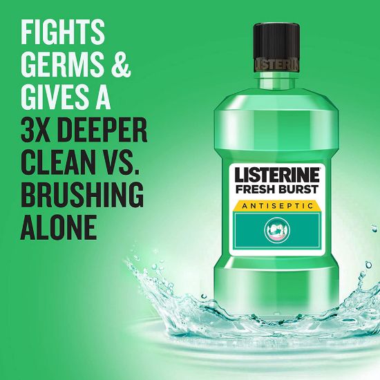 Picture of Listerine Mouthwash Fresh Burst 500ml 1+1