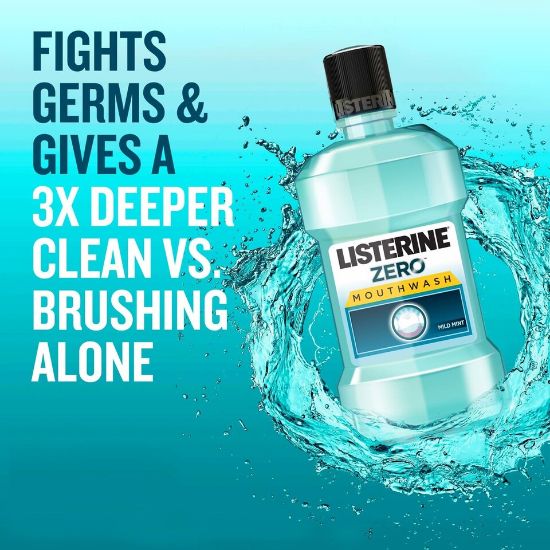 Picture of Listerine Mouthwash Zero Alcohol Mild Mint 250ml